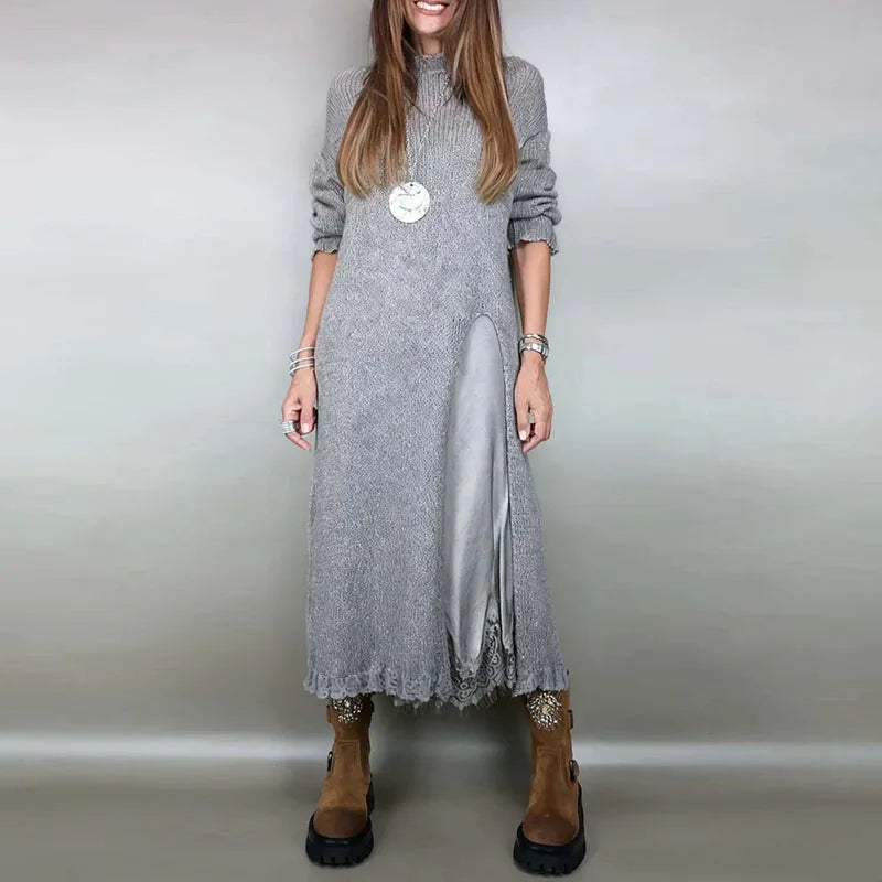 Knitted Sweater Dress Suit