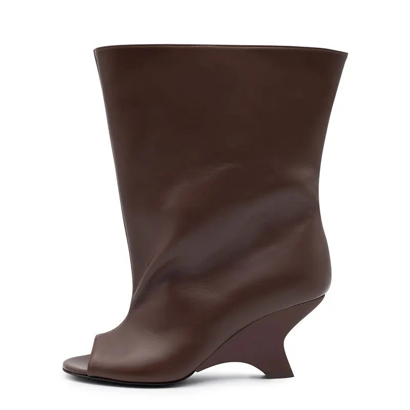 Peep Toe  Boots