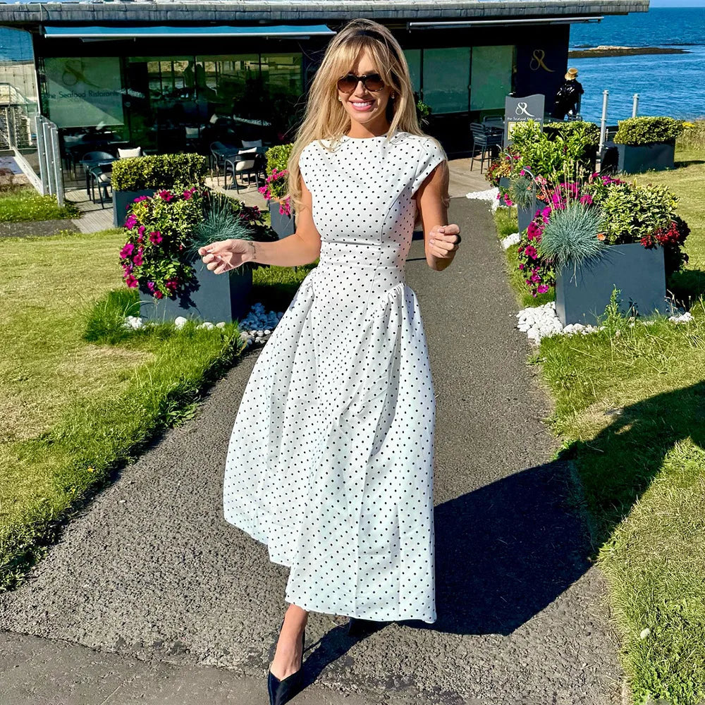 Polka Dot Long Dress Summer