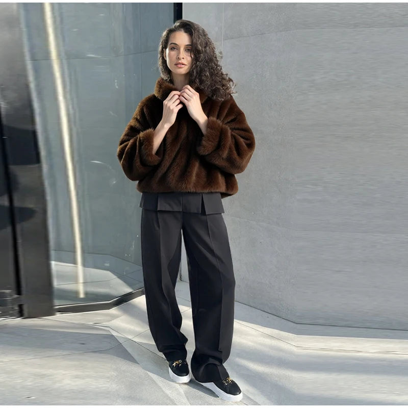 Fur Hooded Sweater
