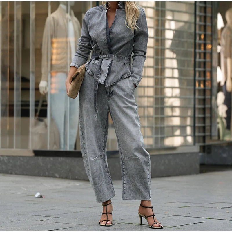 Odele Denim  Two Piece Suit
