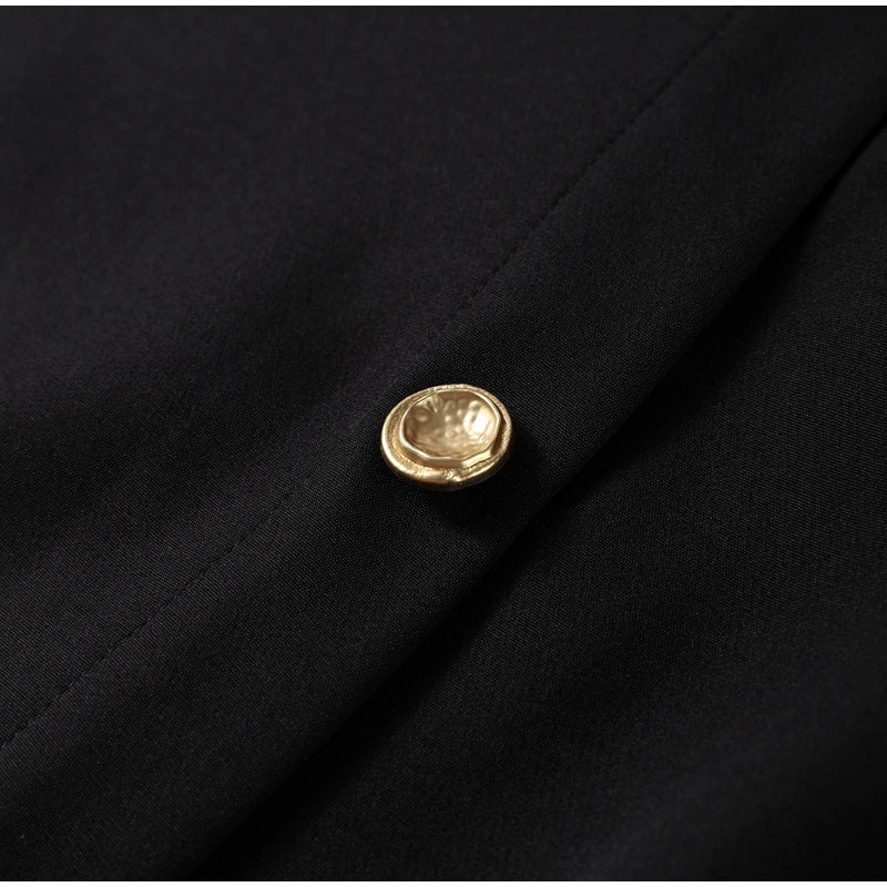 Meski Black Sleeveless Midi Dresses