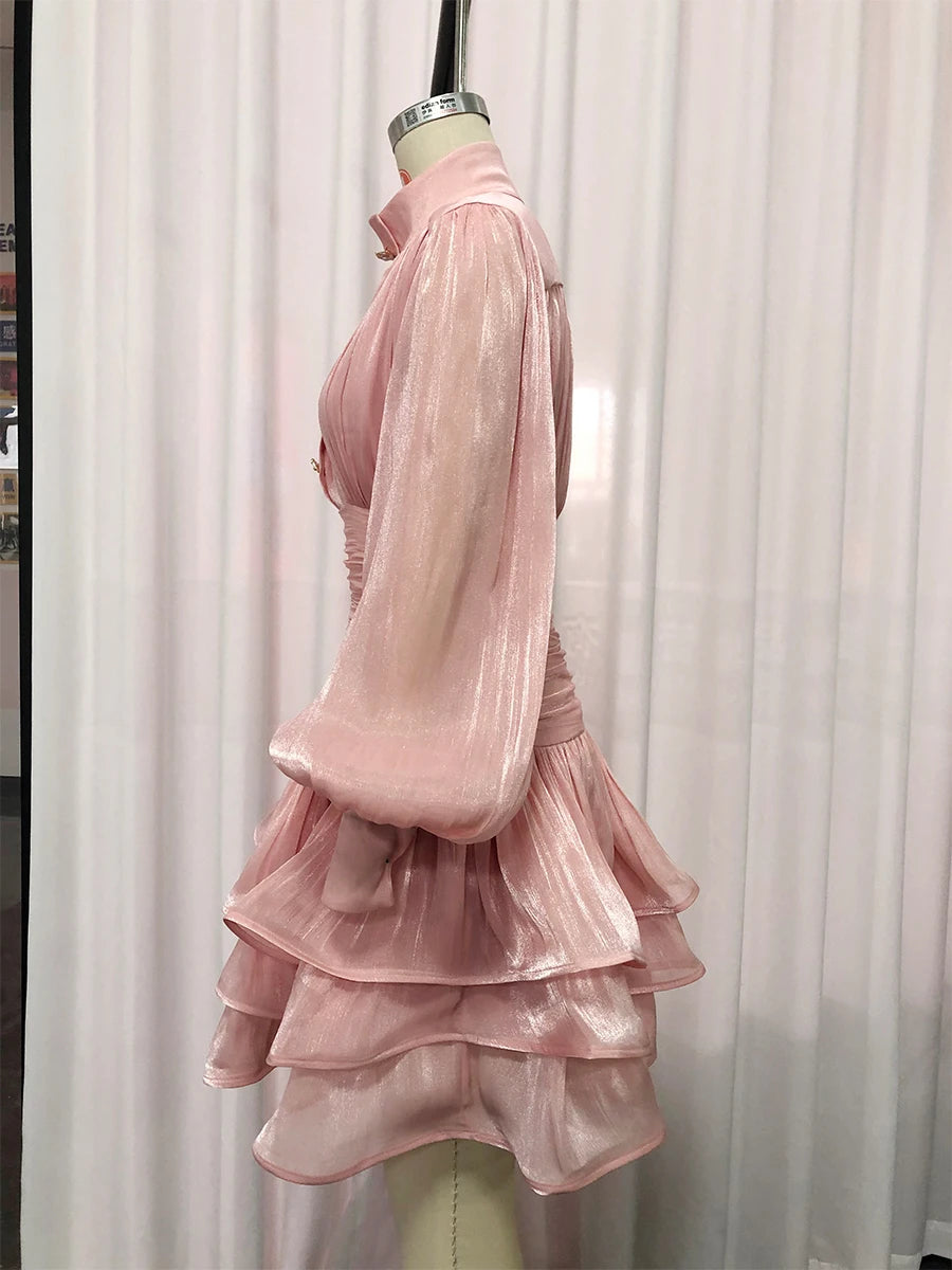 High Neck Organza Dress