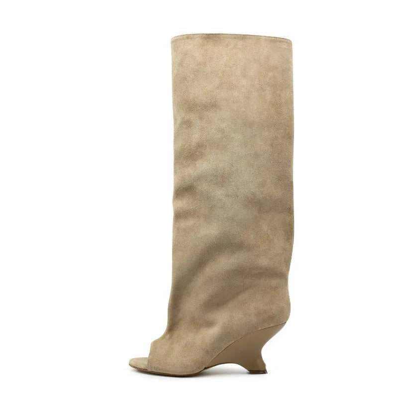 Peep Toe  Boots