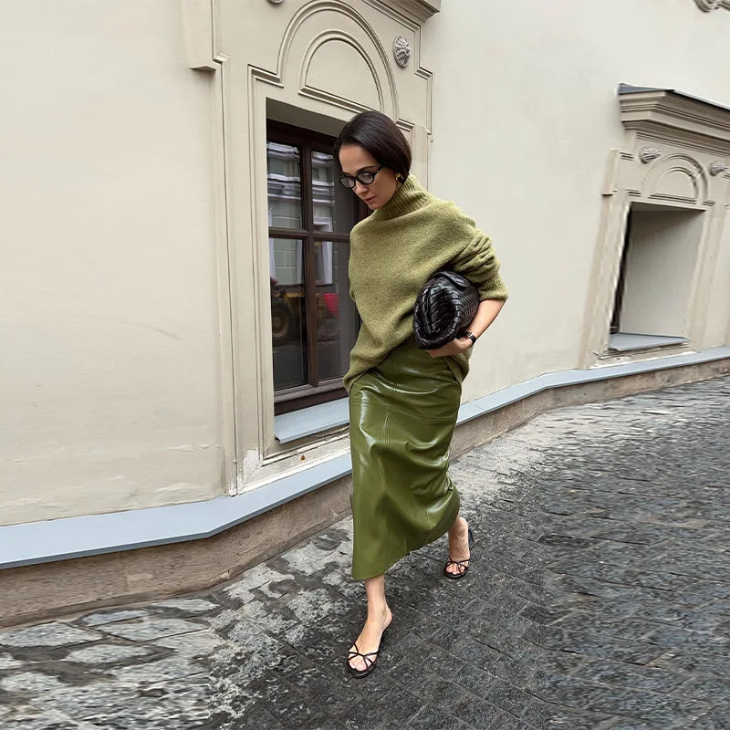 Leather Skirts Jackets Suit