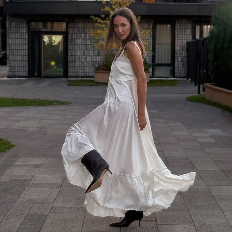 Beach Backless Loose Maxi Dress