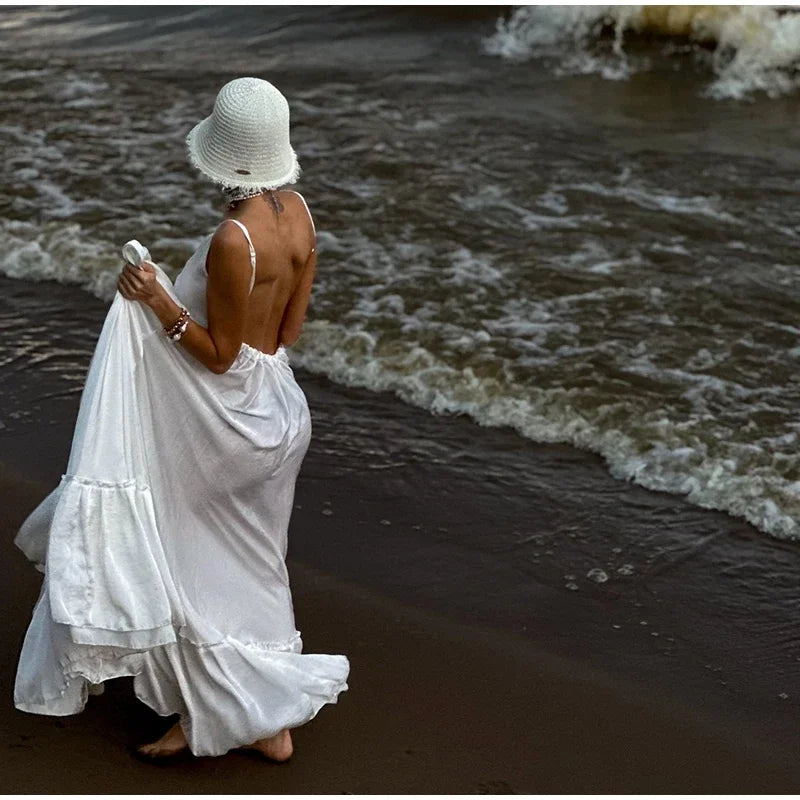 Beach Backless Loose Maxi Dress