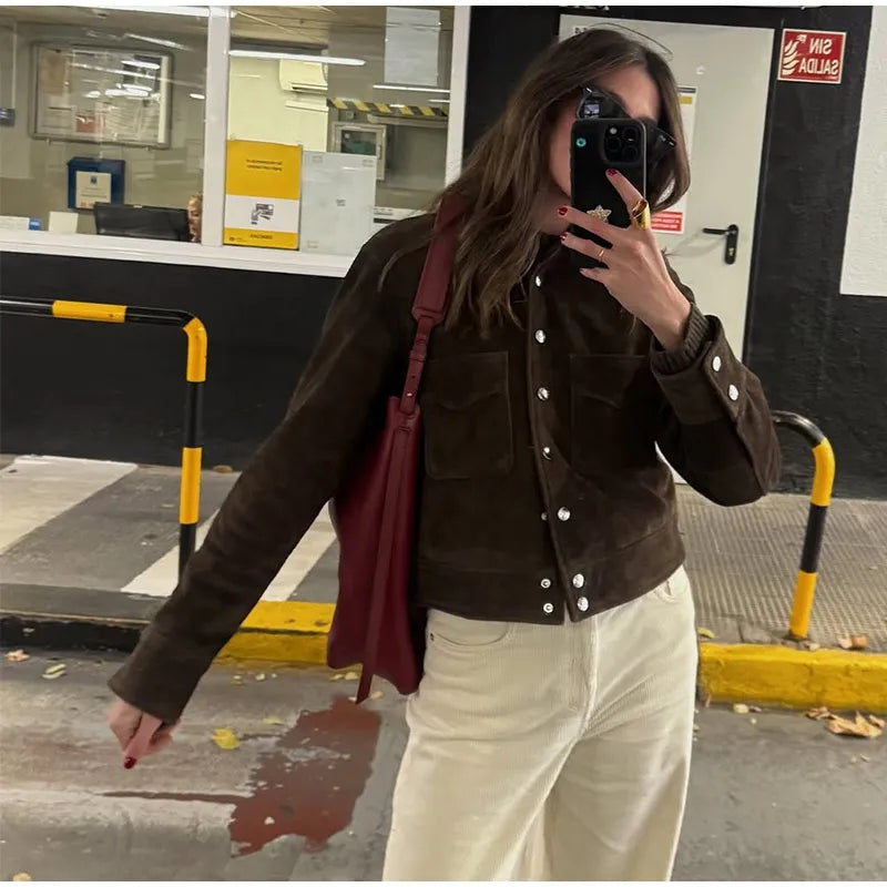 Retro Brown Suede Jackets