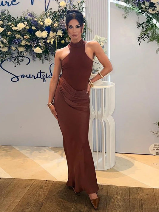 Juiana  Satin Maxi Dress