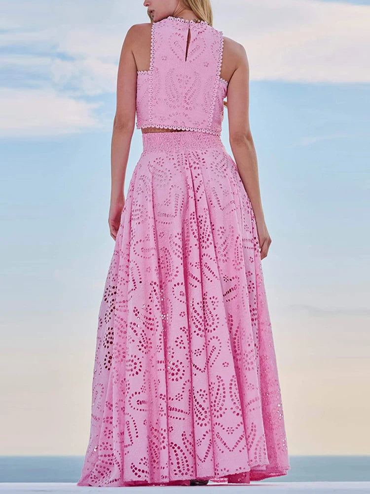 Embroidered Two Piece Set