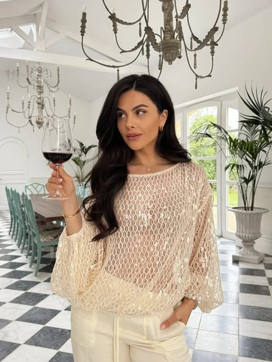 Knit Sequined Sweater
