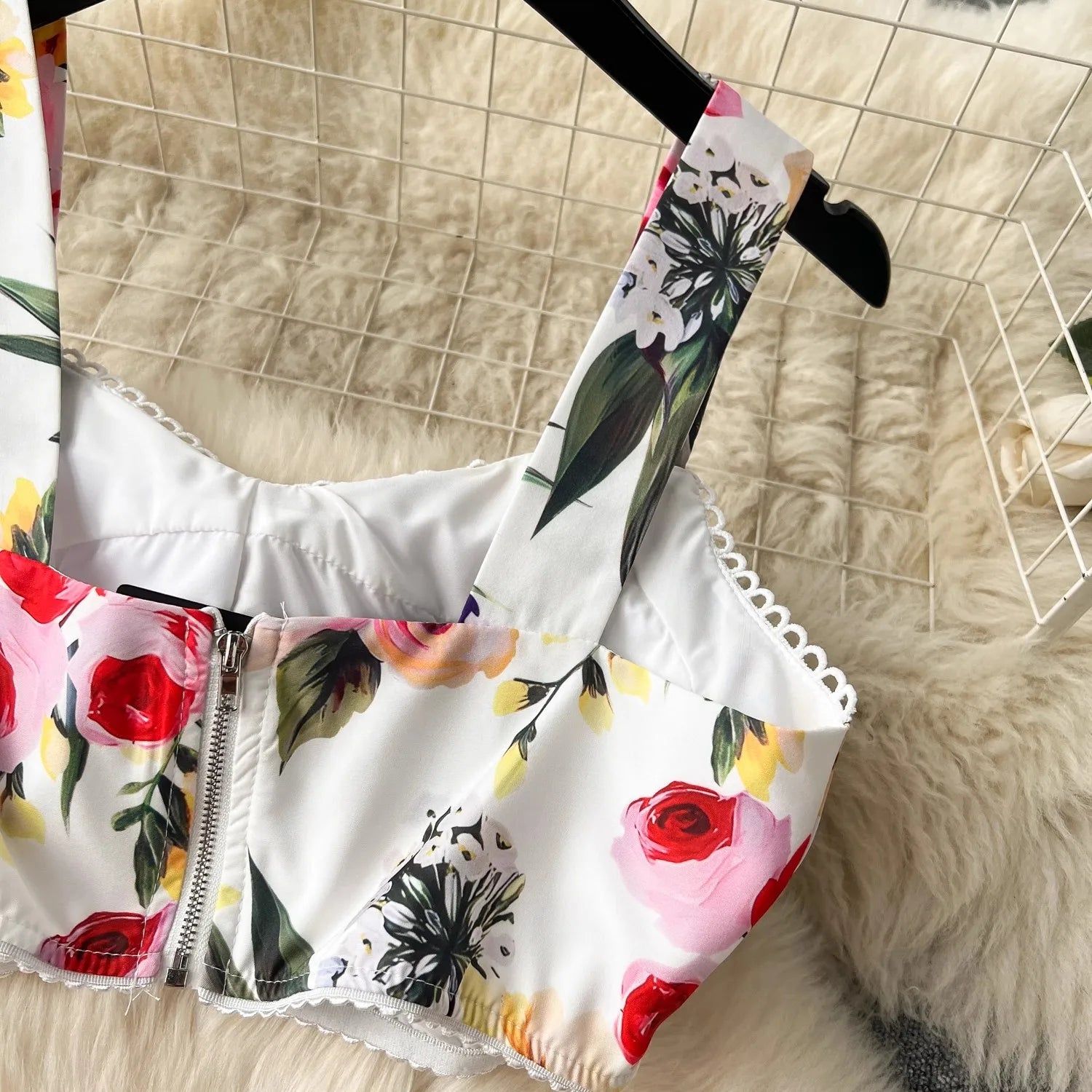 Summer Flower Skirt Set