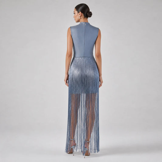 Hellen Fringe Bandage Dress