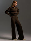 Daria Thick Knitted Suits Polo Neck Sweater & Wide Leg Pants