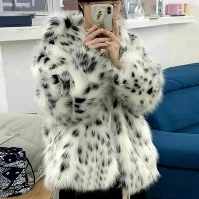 Zalina Faux Fox Fur Coat