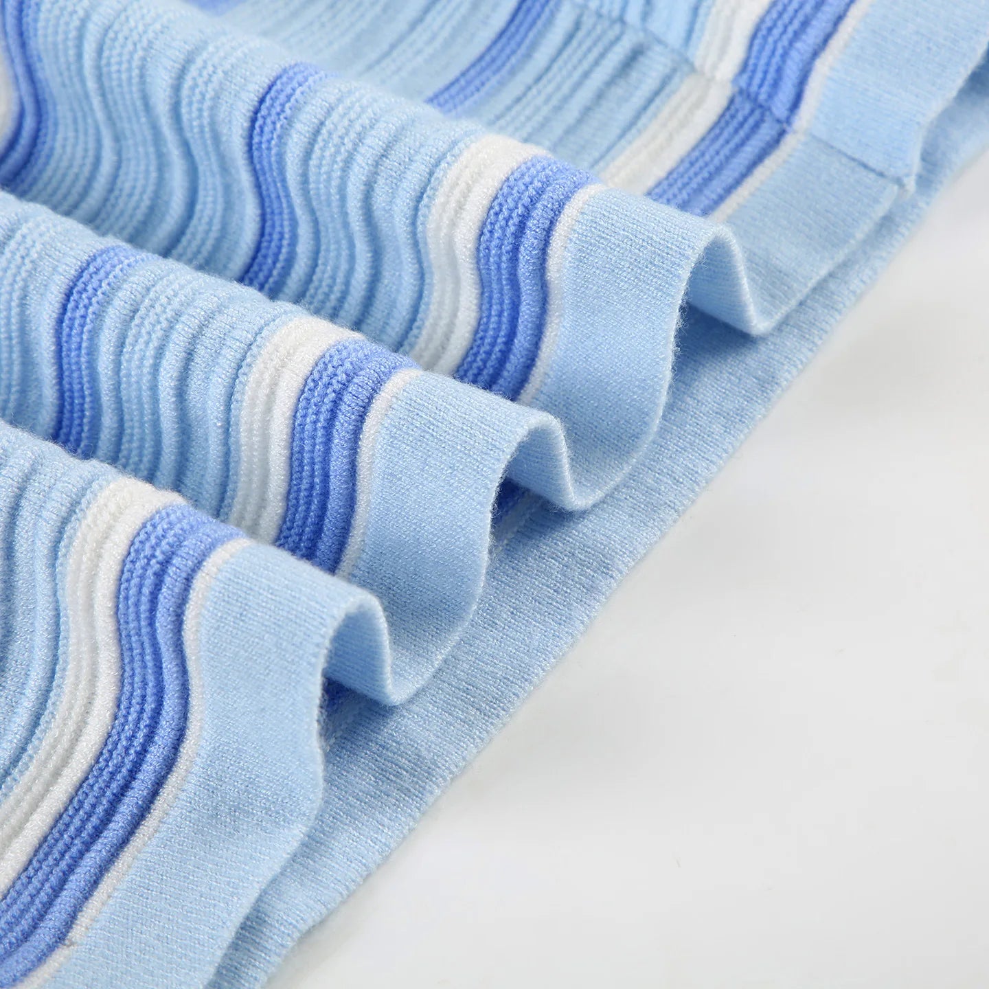 Striped Contrast Mini Skirt Set