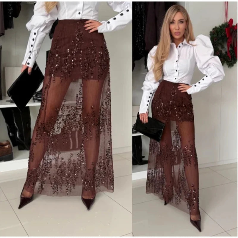 Lace Maxi Skirt