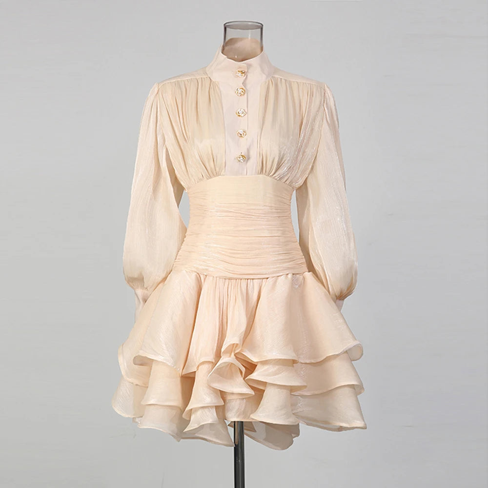 High Neck Organza Dress