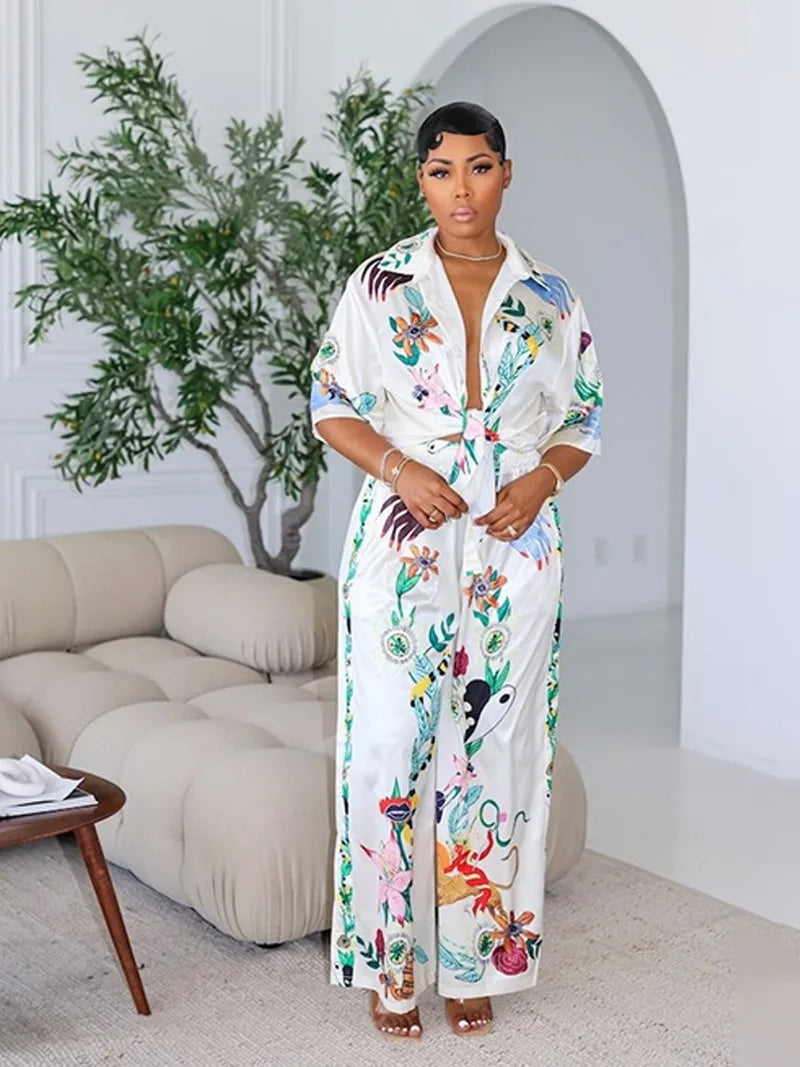 Beach Printed Summer Two Piece Set