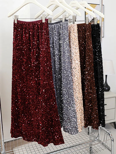 Diana Sequined Long Skirt