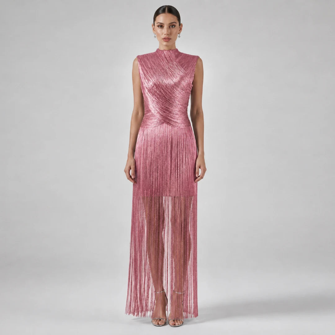 Hellen Fringe Bandage Dress