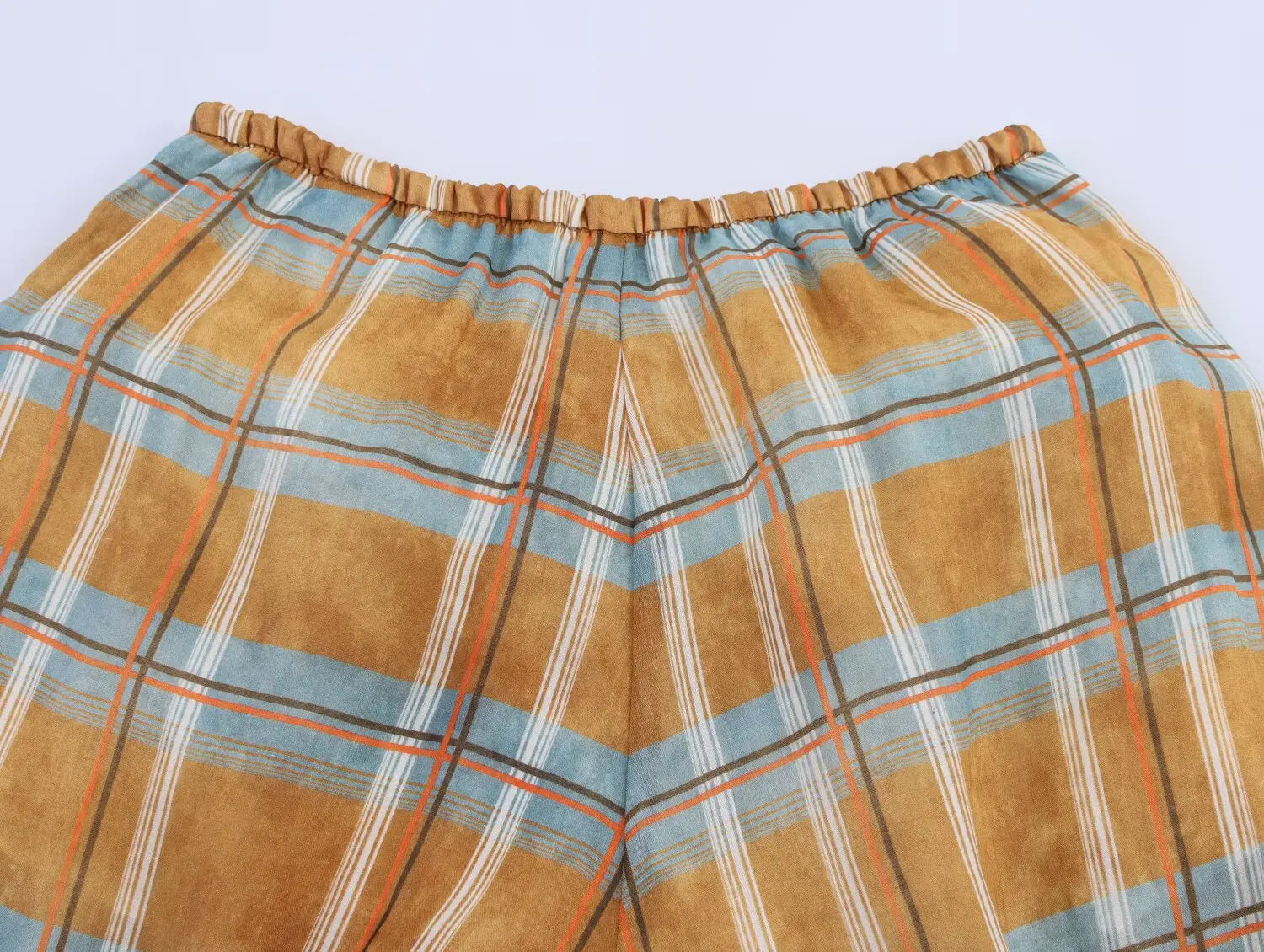 Plaid Printed Trousers