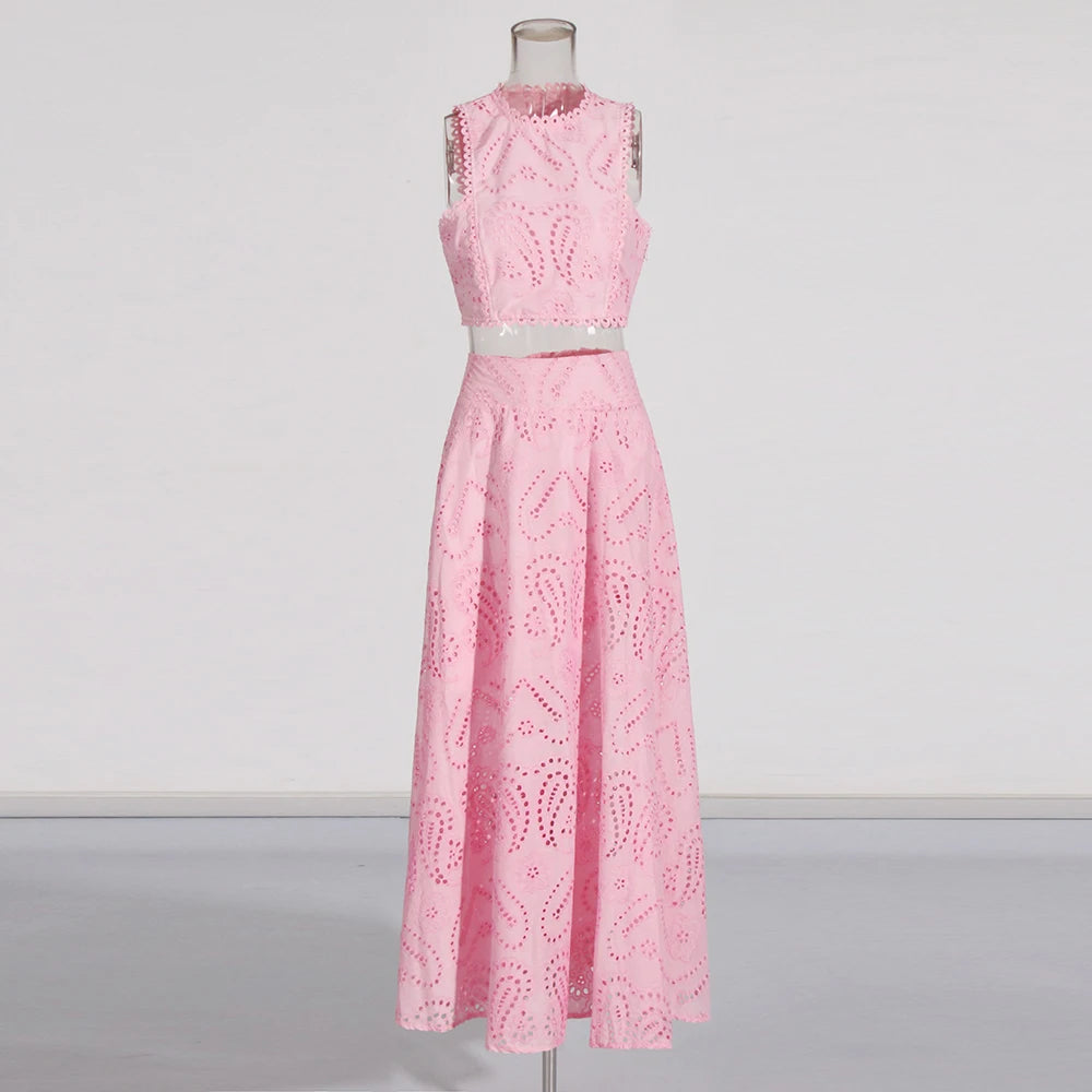 Embroidered Two Piece Set