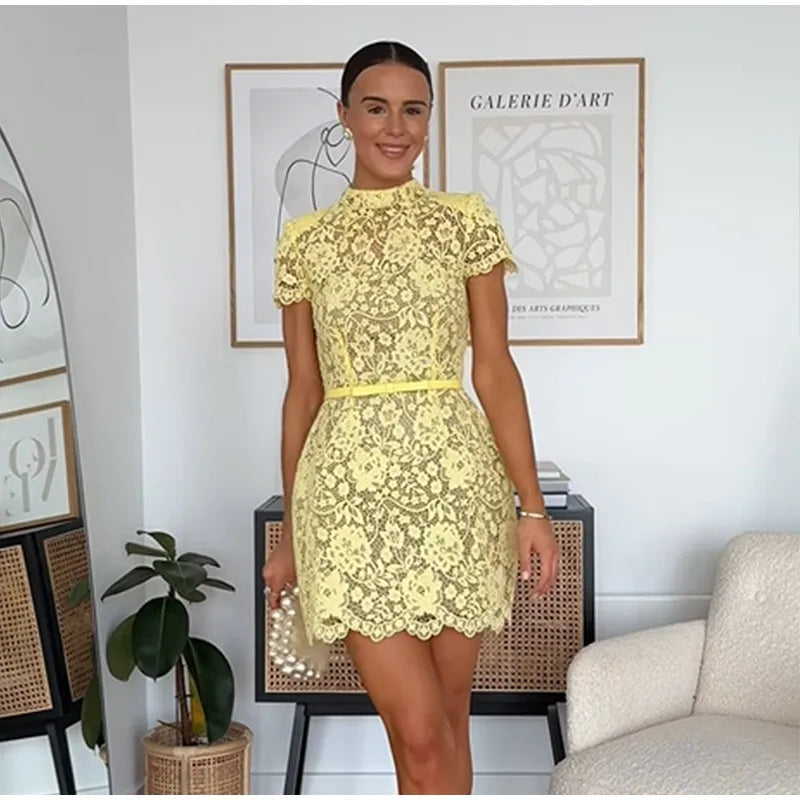 Triz Chic Butter Yellow Dress