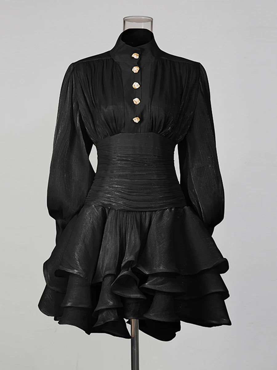 High Neck Organza Dress