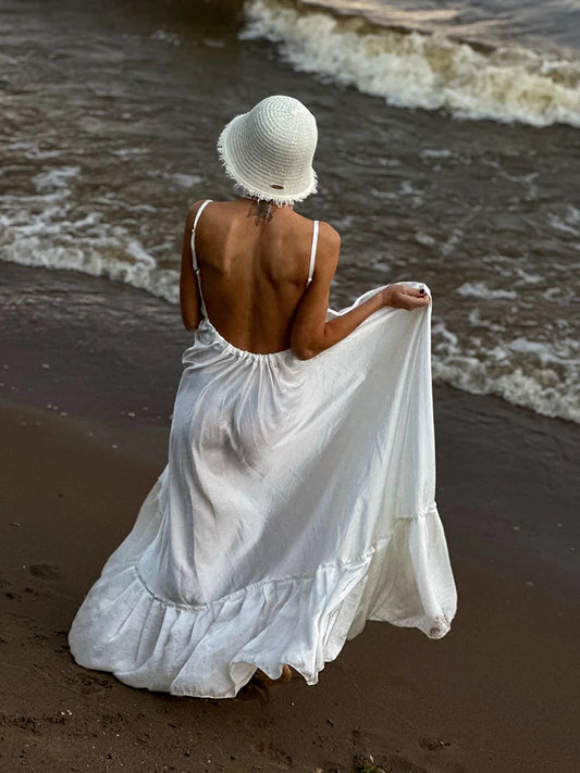 Beach Backless Loose Maxi Dress
