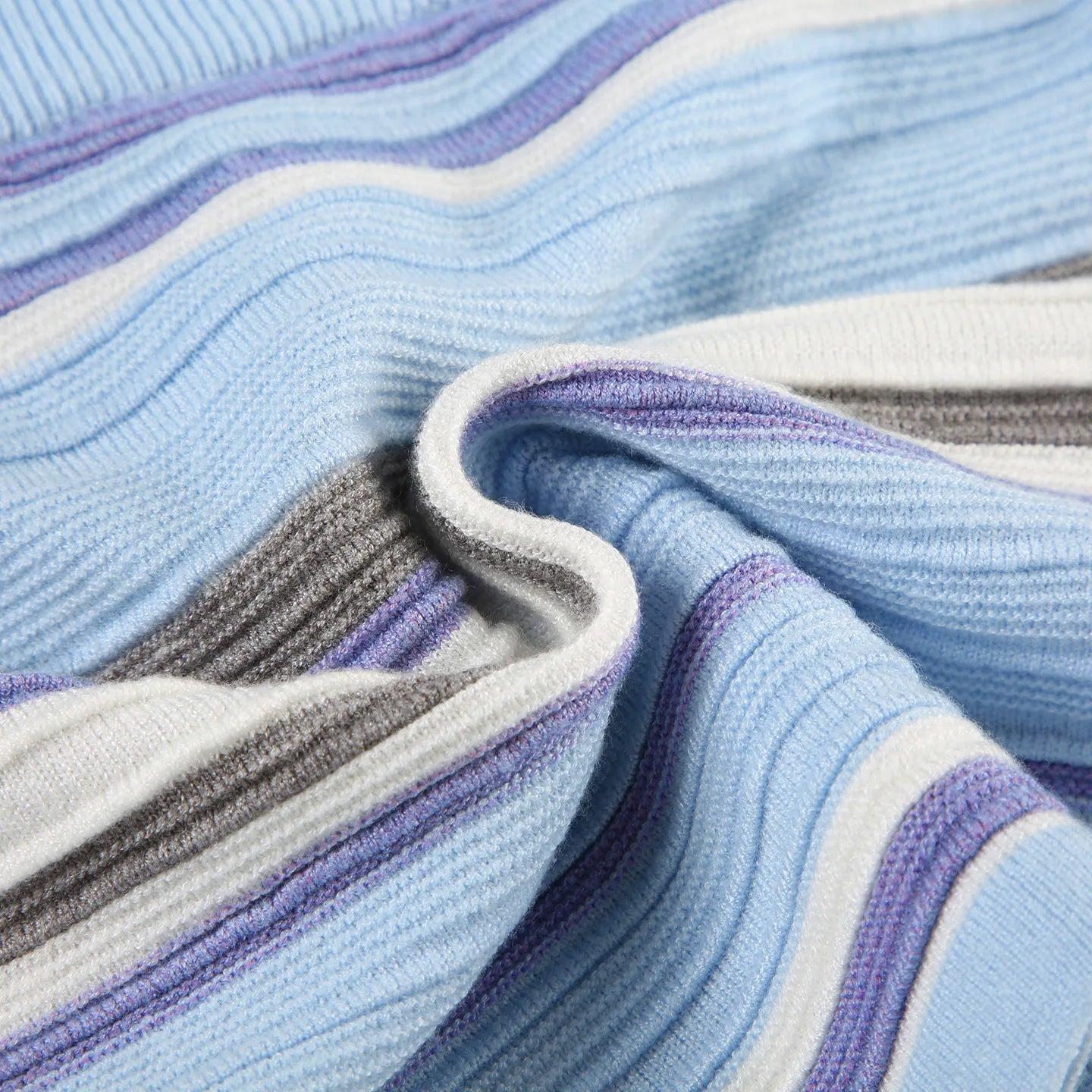 Striped Contrast Mini Skirt Set