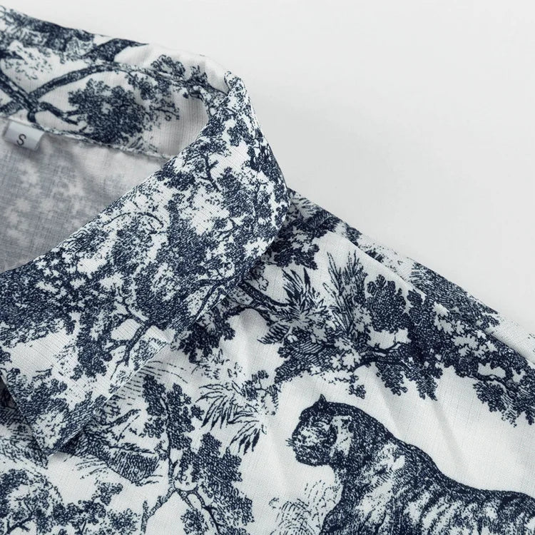 Gaby Floral Print Three Piece Shorts Set