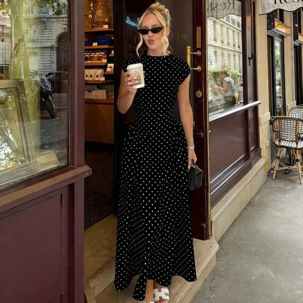 Polka Dot Long Dress Summer