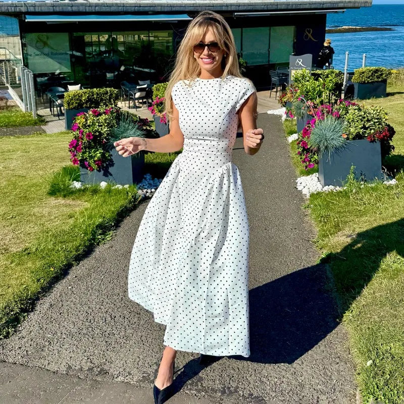 Polka Dot Long Dress Summer