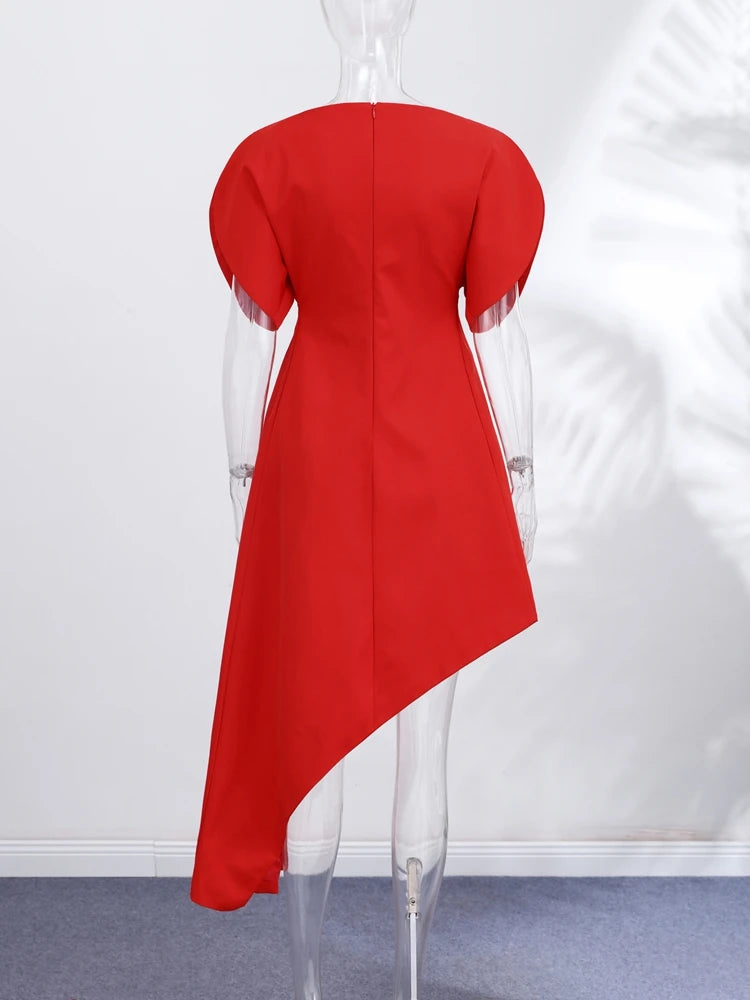 Ruby Mirage Puff Sleeve