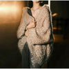 SERSI Sequin Zippered Sweater
