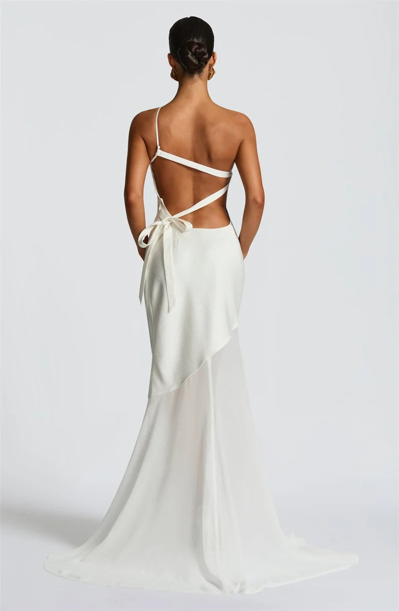 Kimberly One Shoulder Backless  Maxi Dress