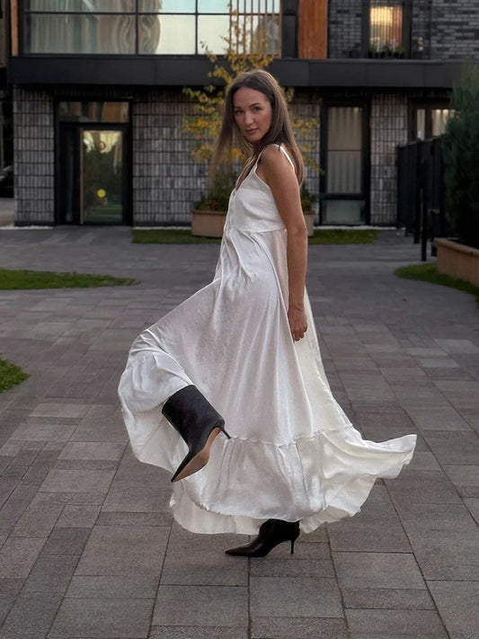 Beach Backless Loose Maxi Dress