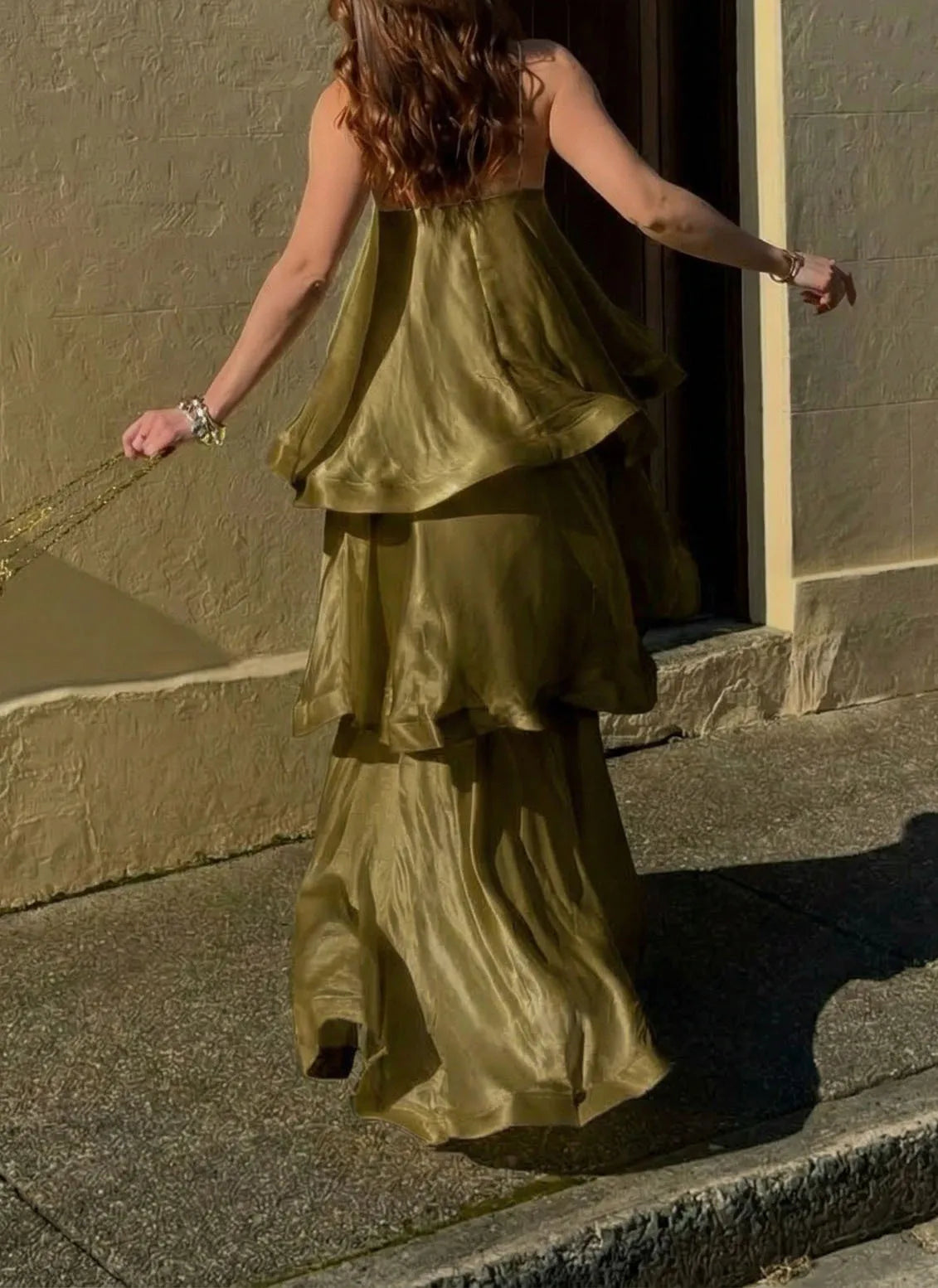 Dana Ruffled Strapless Dress