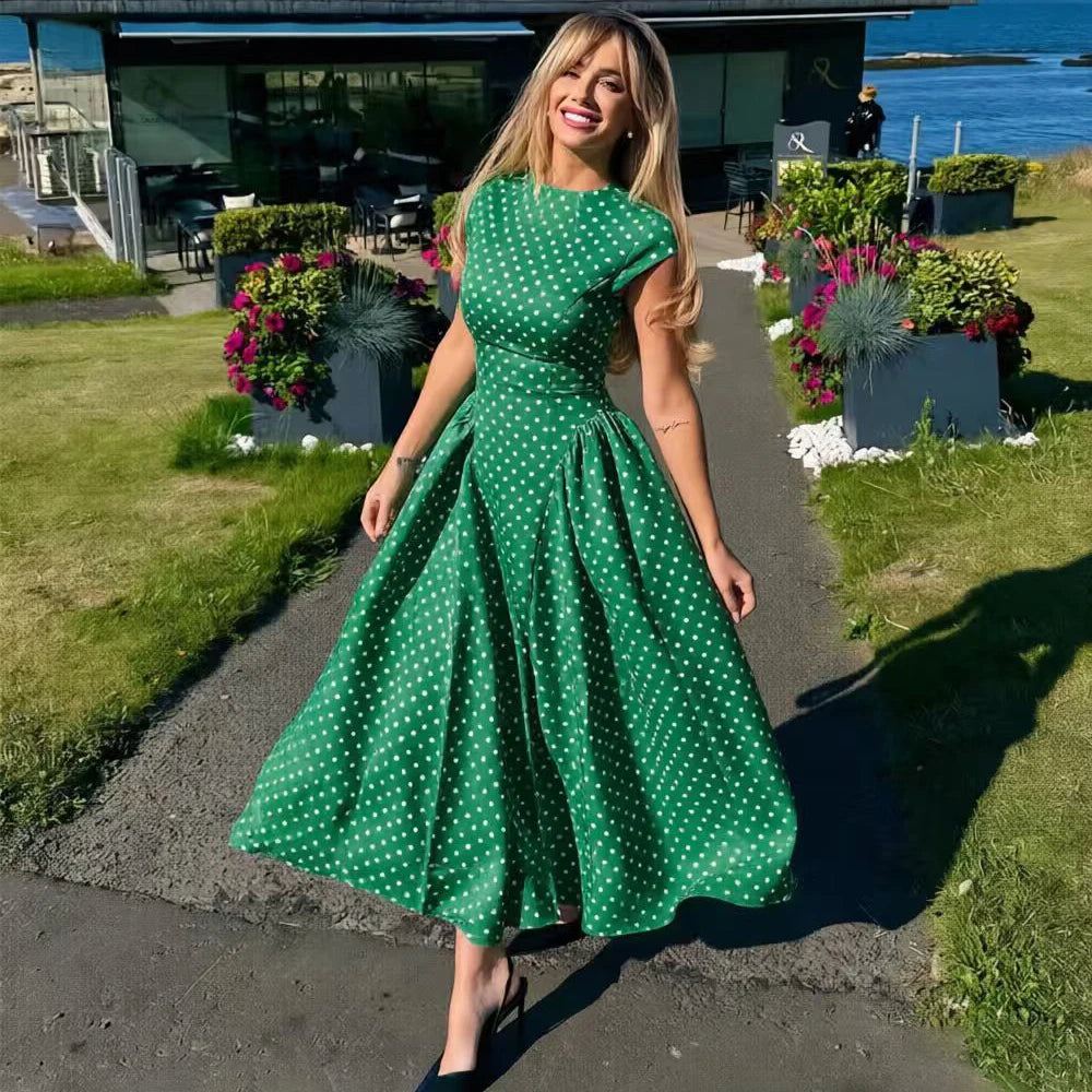 Polka Dot Long Dress Summer
