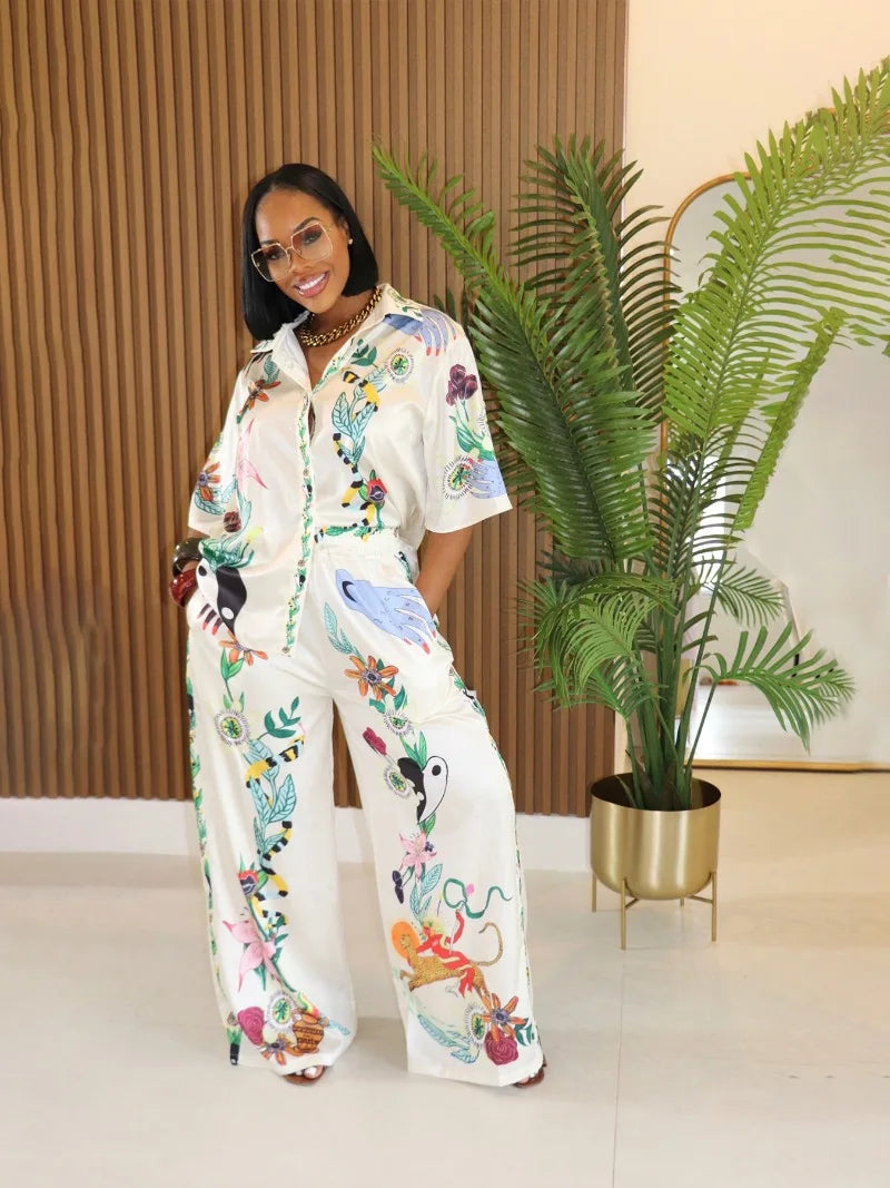 Beach Printed Summer Two Piece Set