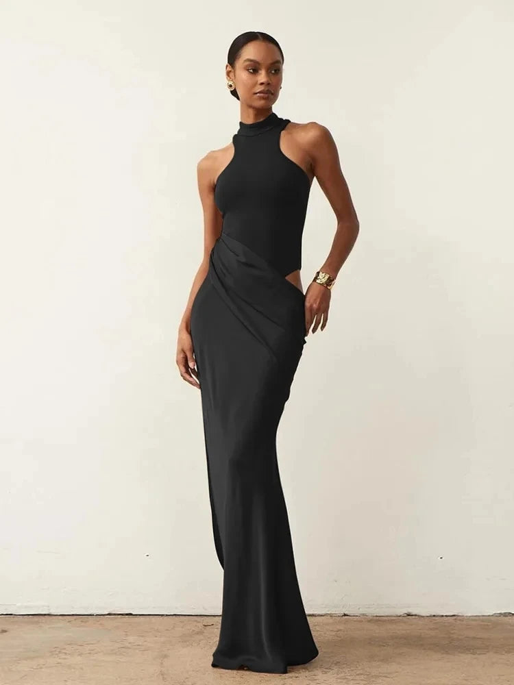 Juiana  Satin Maxi Dress
