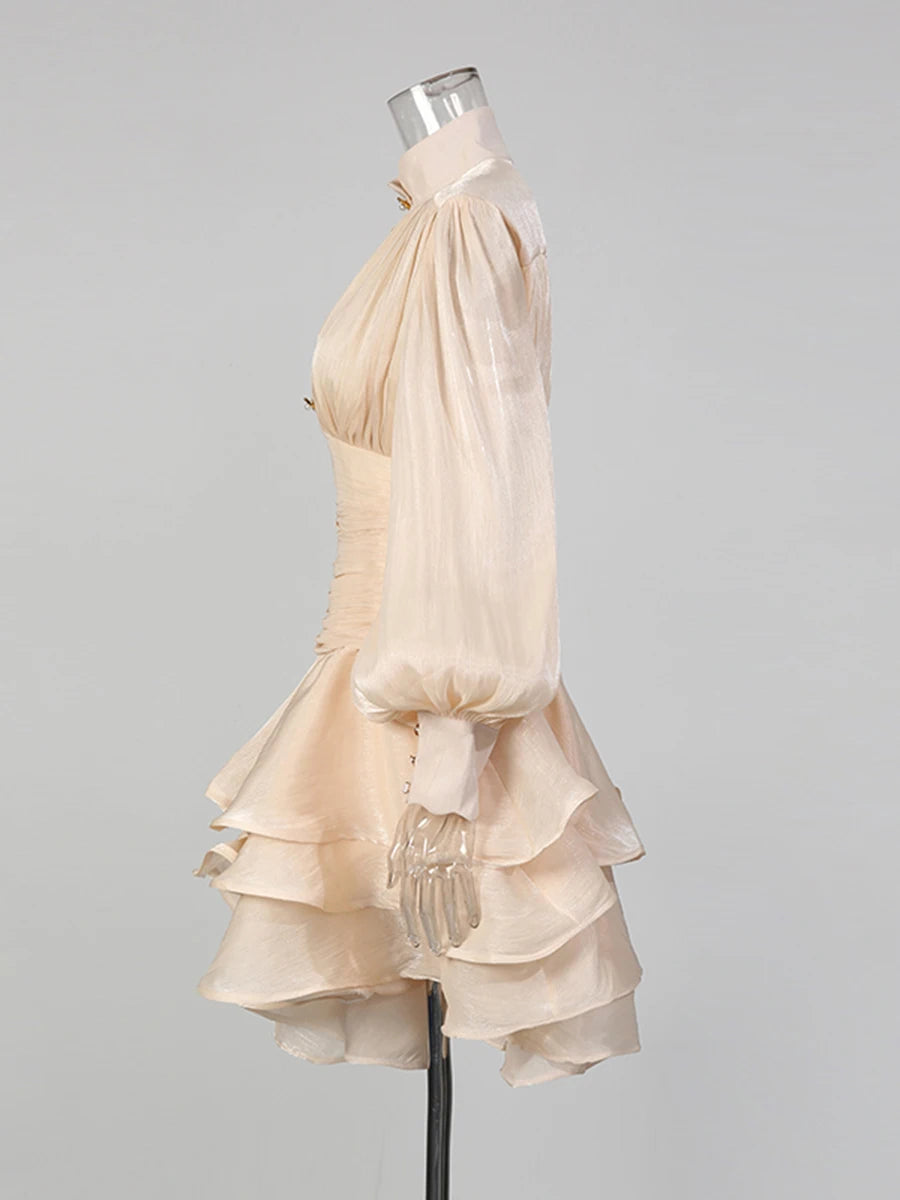 High Neck Organza Dress