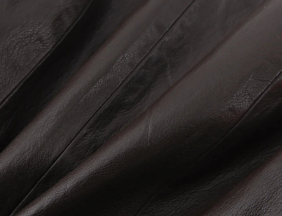 Leather Skirt Set with  Belt