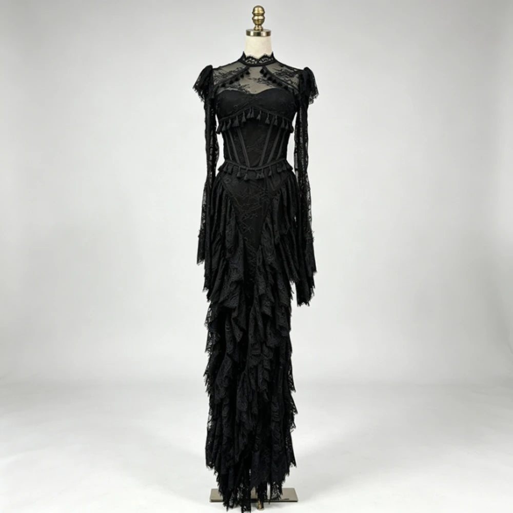 Ivory Nocturne Maxi Dress