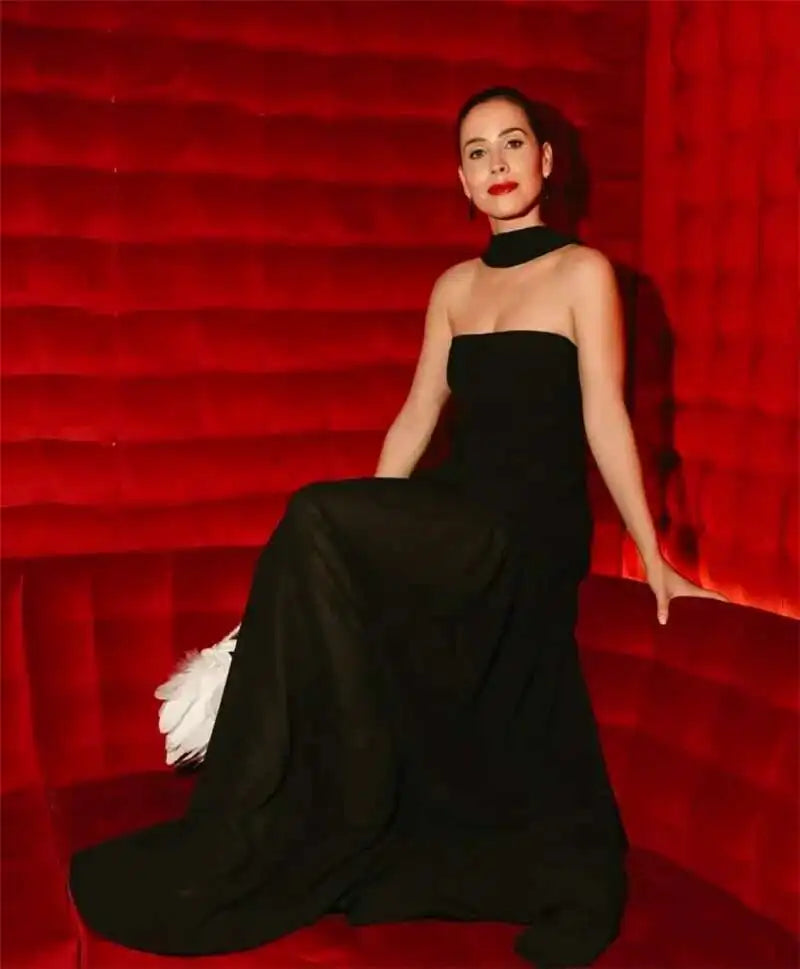 Miss Diva Backless Maxi Dress with Scarf