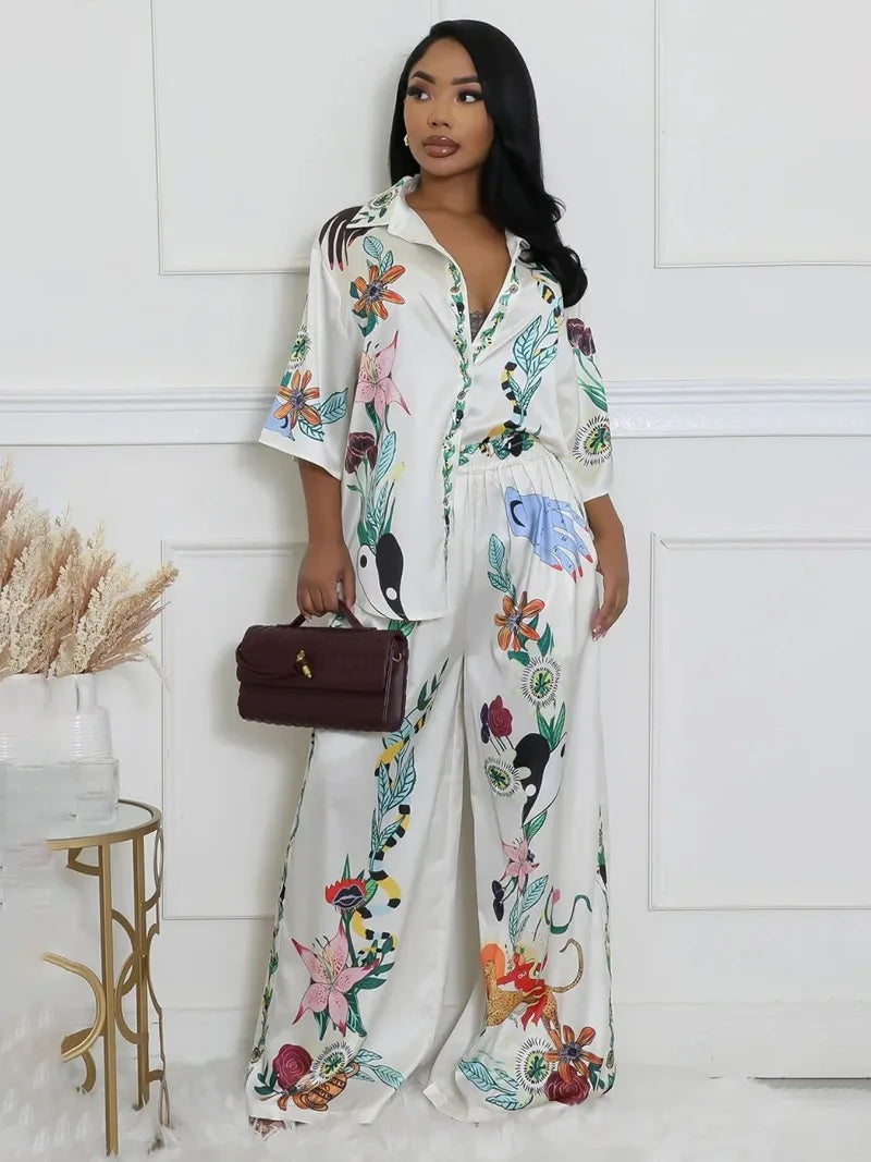 Beach Printed Summer Two Piece Set