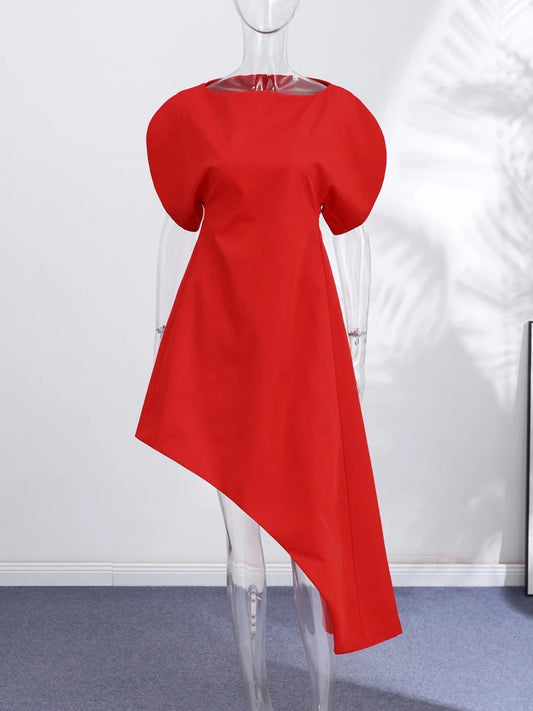 Ruby Mirage Puff Sleeve