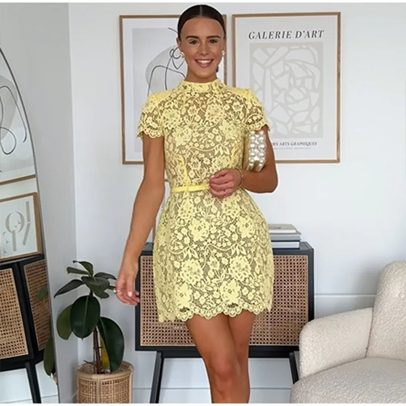 Triz Chic Butter Yellow Dress