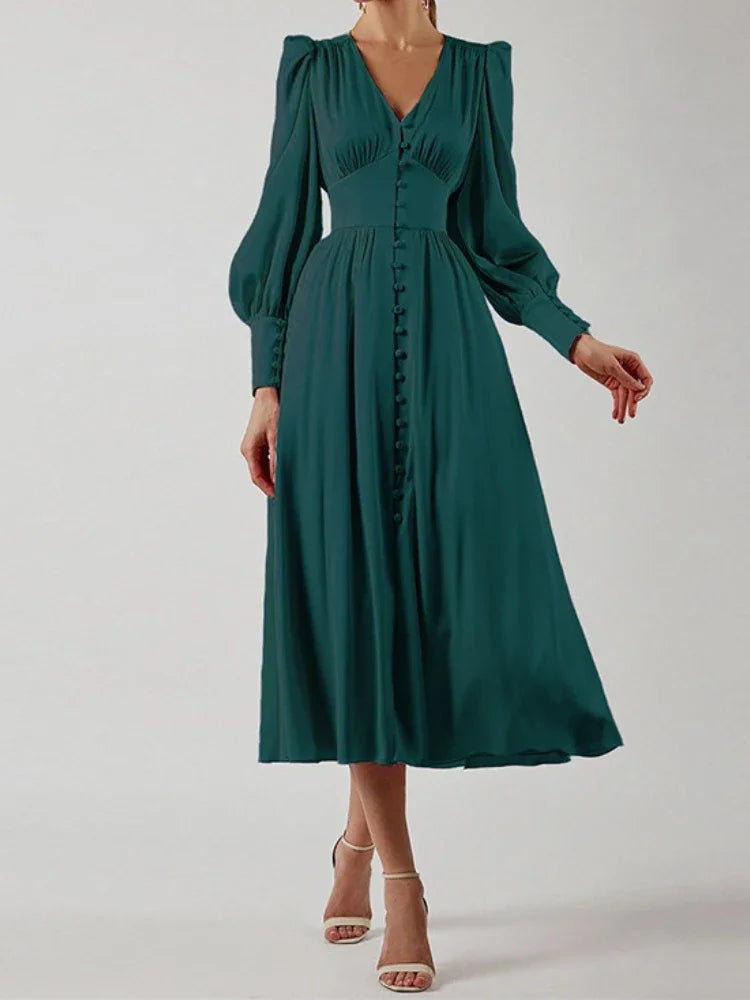 Khalesia Single Breasted  Dress